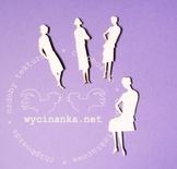 Чипборд от Wycianka - Ретро - дамские силуэты, 4 шт.