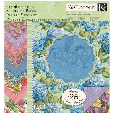 Набор бумаги от K&Company - "Сад (спец. эффекты)" , размер: 31х31см, 14 листов