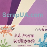 Вспененная резина декоративная от Dovecraft - Purple Multiple Pack, A4, 4 листа