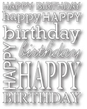 Нож для вырубки от Poppystamps - Happy Birthday Background