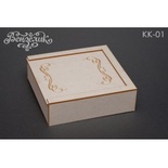 Коробочка из пивного картона с декоративной гравировкой от Вензелик, 100*105 мм