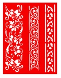 Трафарет - Бордюры5, 15*20см