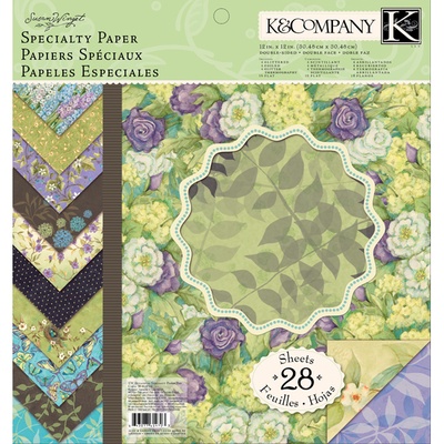 Набор бумаги от K and Company - "Яркий мир растений", размер: 31х31 см