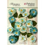 Набор объемных цветов (анютины глазки) Petaloo - Velvet Pansies x 15 - Teal