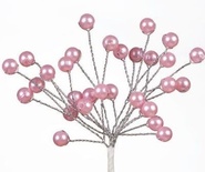 Мини-веточки с жемчужинками от Scrapberry's, РОЗОВЫЕ, 6 шт
