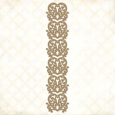 Чипборд Blue Fern Studios - Lace Heart Border