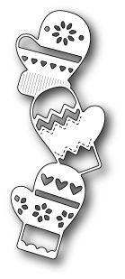 Нож для вырубки от Poppystamps - Stacked Mittens