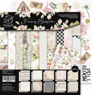 Набір двостороннього паперу 30х30см від Scrapmir Fairy Blossom 10шт.