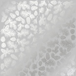Аркуш одностороннього паперу зі срібним тисненням, дизайн Silver Pine cones Gray, 30,5см х 30,5см, ТМ Фабрика Декору