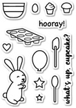 Штампы от Poppystamps - Cupcake Party clear stamp set