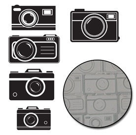 Набор высечек от Maya Road -  Picture Perfect Camera Transparencies - White