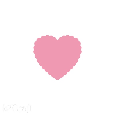 Дірокол фігурний 2,5 см Sclloped heart, TM dpCraft (Dalprint)