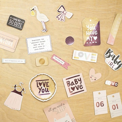 Набор карточек Project Life by Becky Higgins - Value Kit - Little You Girls, 130 элементов
