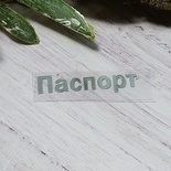Термонадпись "Паспорт" №2, серебро