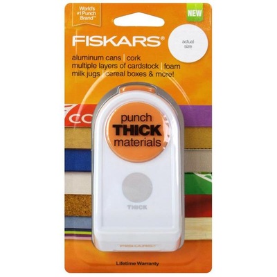 Фигурный дырокол для плотных материалов Fiskars Punch Thick Circle 1 1/2 - Круг, диаметр 3.7 см