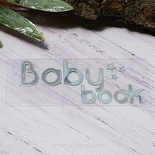 Термонадпись "Baby Book" №2, серебро