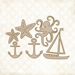 Чипборд Blue Fern Studios - Nautical Set