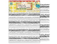 Листы-фильтры от Pink Paislee - She Art - Printed Coffee Filter Sheets - Doodles - Узоры на бумаге тишью, 6 шт.
