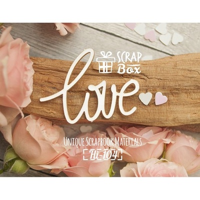 Чипборд ScrapBox - Надпись Love