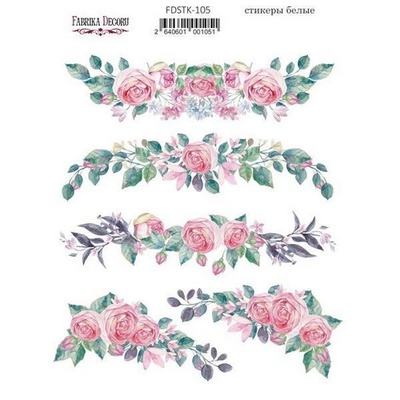 Набор наклеек (стикеров) Shabby garden 105, ТМ Фабрика Декора