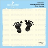 Штампы от Cherrylana - Отпечаток детских ножек, 2,1х1,4 см