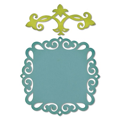 Лезвия Sizzix - Thinlits Die Set 2PK - Decorative Accent & Label, 2 шт.
