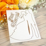 Чипборд ScrapBox - Свадебные силуэты пары Just Married Hm-052