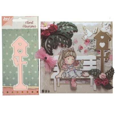 Лезвие Joy! Craft Dies - Floral Flourishes - Tall Bird House
