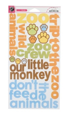 Наклейки - American Crafts - Zoo Fun Words