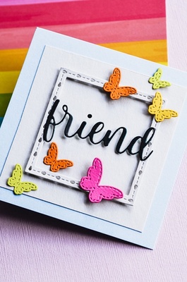 Нож для вырубки от Poppystamps - Friend Folksy Script