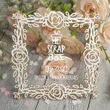 Чипборд ScrapBox - Рамка квадратная Розы