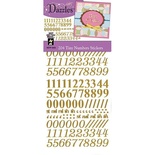 Набор наклеек-высечек HOTP - Tiny Numbers Dazzles Gold, размер 10х23 см, 72 шт., цвет золото.