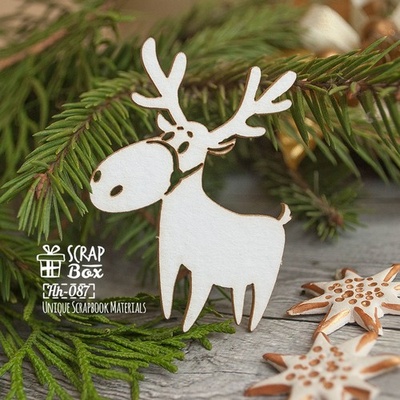 Чипборд ScrapBox - Новогодний олень без упряжки Hh-087