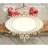 Чипборд ScrapBox - Рамка овальная винтажная