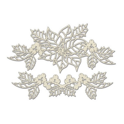 Набор чипбордов Winter botanical diary 762, 10х15 см, цвет молочный, ТМ Фабрика Декора