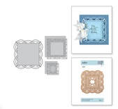 Ножи для вырубки от Spellbinders - Shapeabilities Adoria Square Shadowbox Frame Etched Dies Shadowbox by Beeca Feeken