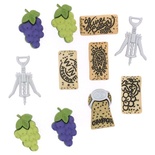 Набор декоративных пуговиц Dress It Up - Uncorked