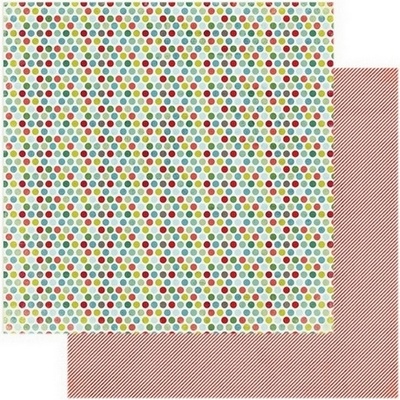 Лист скрапбумаги My Mind's Eye -  Polka Dots, 30х30 см, двусторонняя