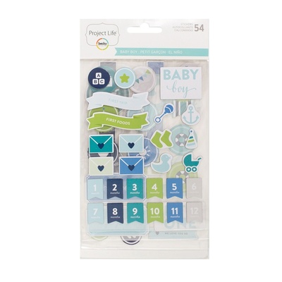 Наклейки от American Crafts - Baby Boy Chipboard Project Life