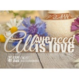 Чипборд ScrapBox - надпись All we need is love Hi-172