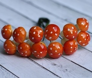 Грибочки от Scrapberry's, цвет оранжевый, 12 шт