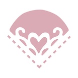 Дірокол кутовий 2.5 см Heart, TM dpCraft (Dalprint)