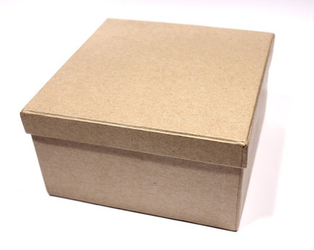 Заготовка коробки из папье-маше от Scrapberry's, Квадратная, 13x13x7 cм