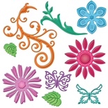 Лезвия Spellbinders - Jewel Flowers and Flourishes