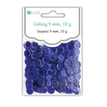 Пайетки круглые 9 мм, 10 г, цвет голубой металл, TM dpCraft (Dalprint)