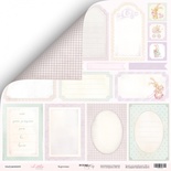 Лист двусторонней скрапбумаги от Scrapmir - Карточки из коллекции Little Bunny, 30x30 см