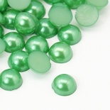 Полужемчужинки LightGreen, 8x3.5мм, цвет светло-зеленый, 50 шт.