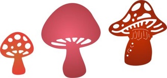 Нож для вырубки от Cheery Lynn Designs - Faerie Mushrooms (Set of 3)