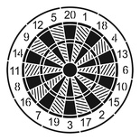 Маска The Crafter's Workshop - Mini Template Dartboard, 15х15 см