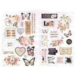 Наклейки из чипборда Prima - Apricot Honey - Chipboard Sticker, 30шт.